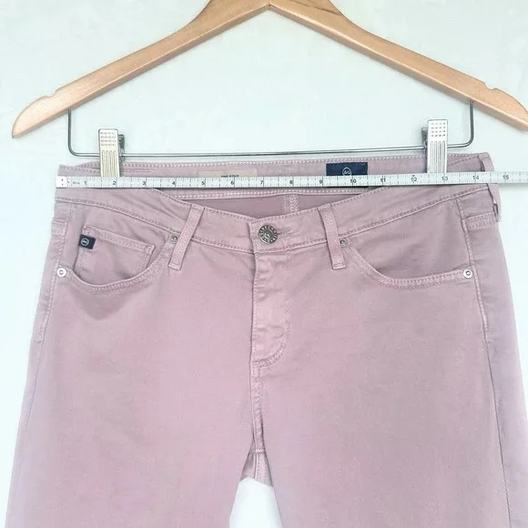 AG Adriano Goldschmied Stilt Cigarette Jeans Size 27R Pink Stretch Made In USA - Picture 4 of 7